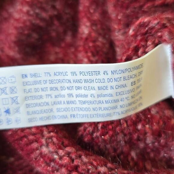 Forever 21 Multi Berry Turtleneck Cable knit sweater with ultrasuede elbow patch - Picture 6 of 6